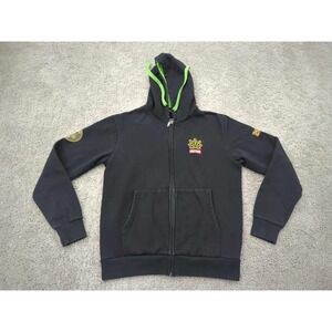 US Cannabis Cup 2017 Hoodie Mens Medium Full Zip High Times Fleece Pockets Black